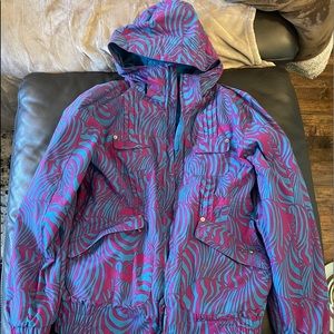 BURTON - Women’s XL Mutiny Azul Zebra Ski or Snowboard Jacket